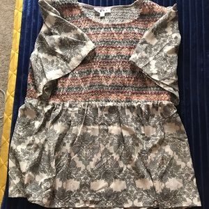 THML The Gabriel Smocked Top - Cream L